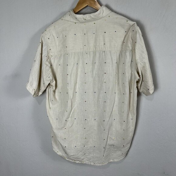 JAMS WORLD Button Down Shirt Embroidered Colorful Polka Dot Men's Medium - Picture 7 of 9